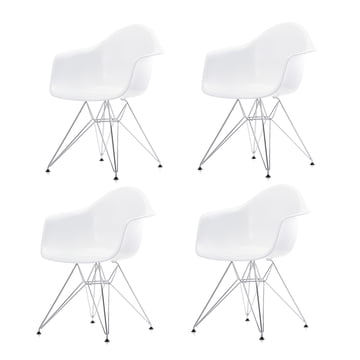 Vitra - Kit de patins plastique pour chaise plastique dsw / daw, set de 4,  blanc