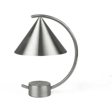 Lampe tactile dimmable SOLO argentée en métal